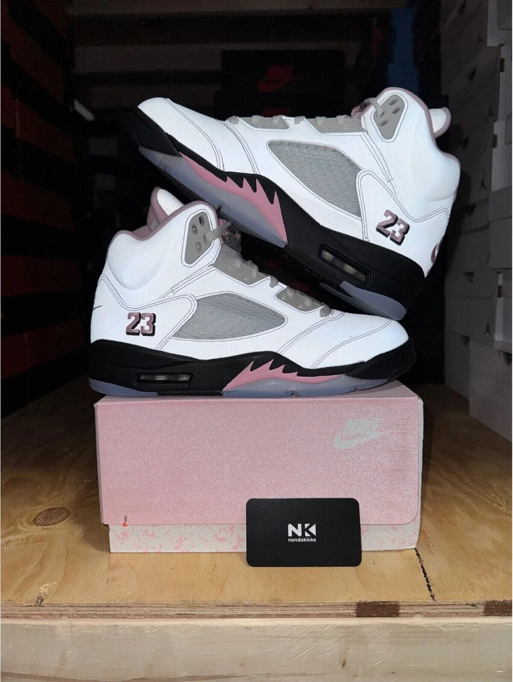 Air Jordan 5 Retro OG 'Medium Soft Pink' HQ7978-102 SIZE 9.5